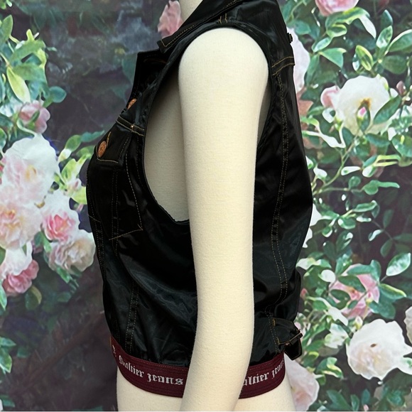 VTG Jean Paul Gaultier Black Satin Vest - Picture 3 of 8
